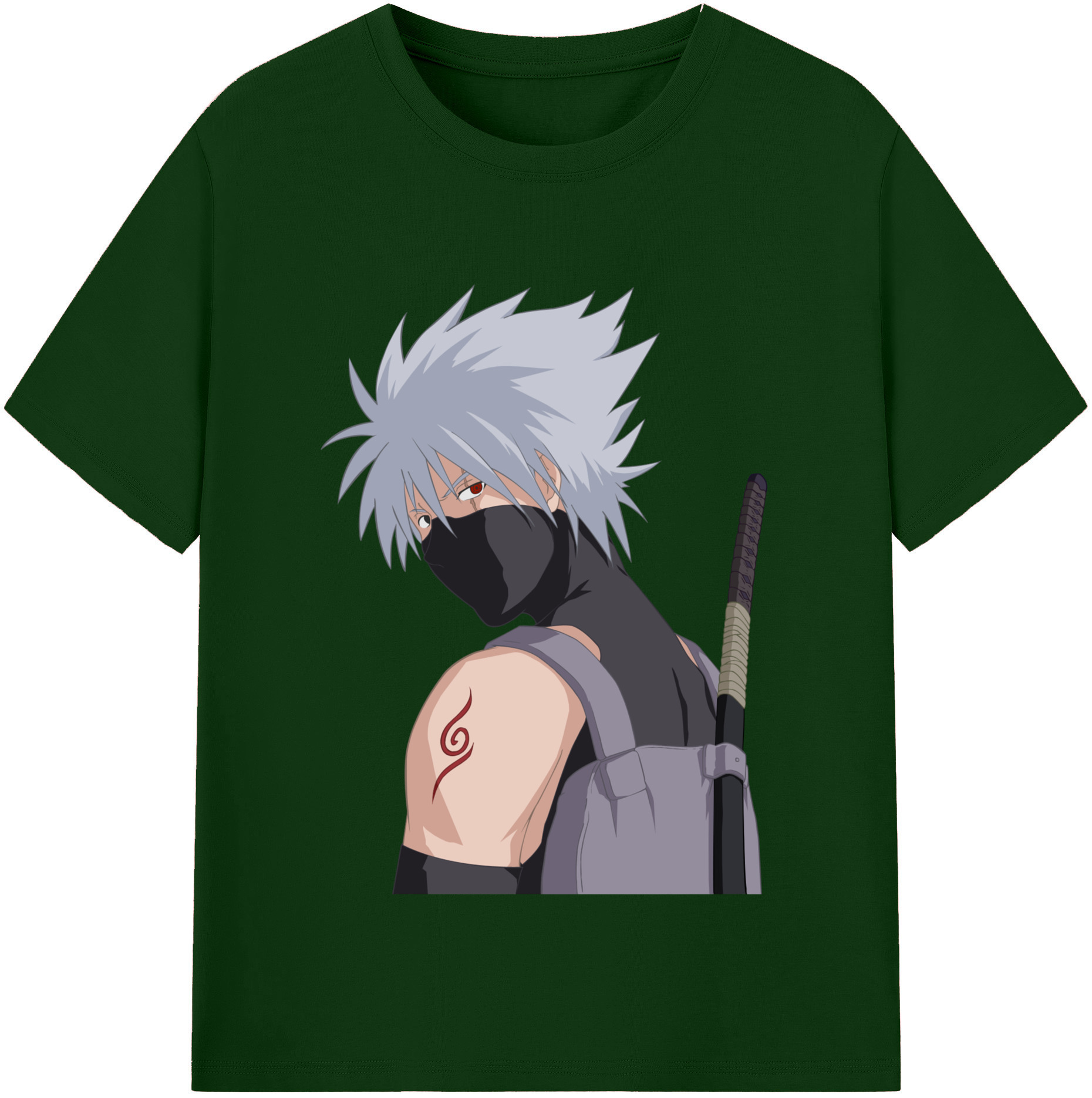 （画像用） NARUTO -ナルト- はたけ カカシ Hatake Kakashi 綿100％半袖Tシャツ（フロントプリント）